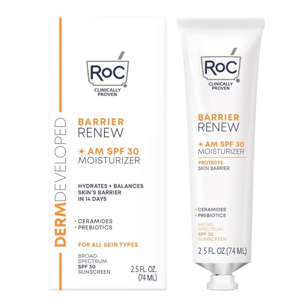 New! RoC Barrier Renew AM SPF 30 Moisturizer Sunscreen for All Skin Types
